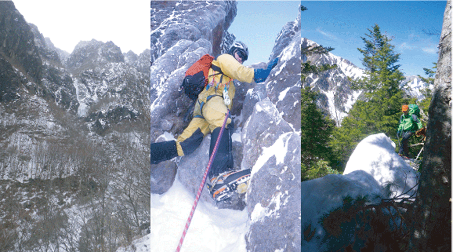 スライド３：沢歩く